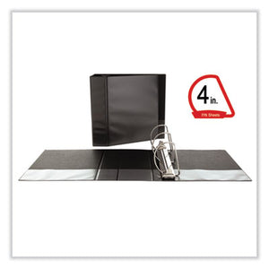 Universal Slant D-Ring View Binder, 3 Rings, 4" Capacity, 11" x 8.5", Black