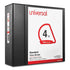 Universal Slant D-Ring View Binder, 3 Rings, 4" Capacity, 11" x 8.5", Black