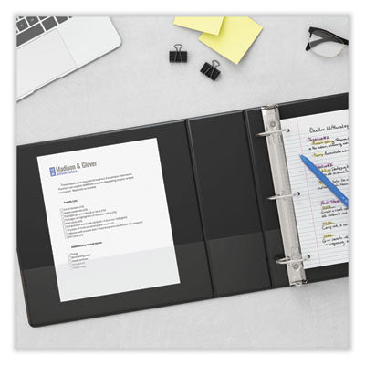 Universal Slant D-Ring View Binder, 3 Rings, 4" Capacity, 11" x 8.5", Black