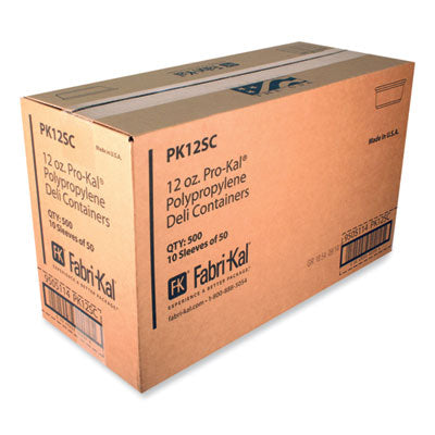 Fabri-Kal Clear Microwavable Deli Container, 12 oz. - 50ct. 10/CS (PK12SC)