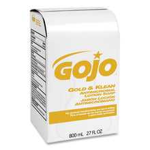 Load image into Gallery viewer, GOJO Gold &amp; Klean Lotion Soap, Bag-in-Box Dispenser Refill, Floral Balsam, 800mL - 12/CS (9127-12)
