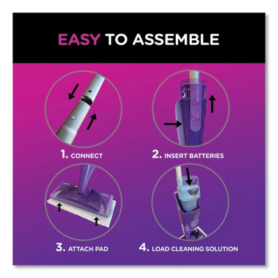 Swiffer WetJet Starter Kit, Includes Mop, 10 Pads & Solution (49886)