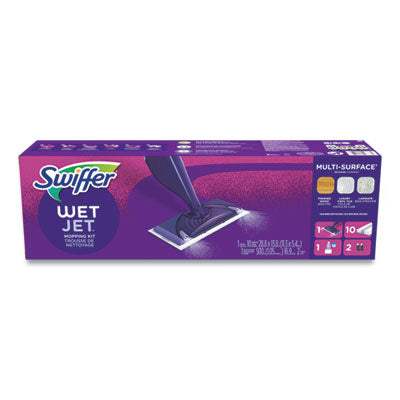 Swiffer WetJet Starter Kit, Includes Mop, 10 Pads & Solution (49886)