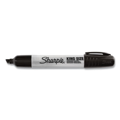 Sharpie King Size Permanent Marker, Broad Chisel Tip, Black - 12ct.
