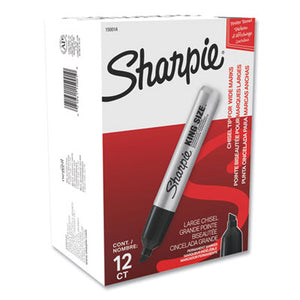 Sharpie King Size Permanent Marker, Broad Chisel Tip, Black - 12ct.