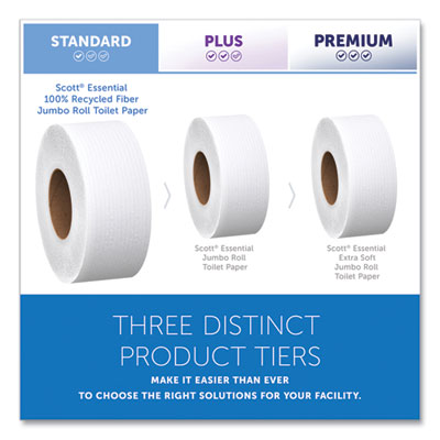 Scott Essential 2-Ply Jr. Jumbo Toilet Tissue 1000' - 12/CS (67805)