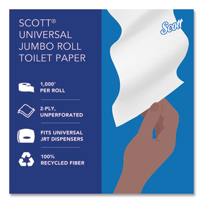 Scott Essential 2-Ply Jr. Jumbo Toilet Tissue 1000' - 12/CS (67805)