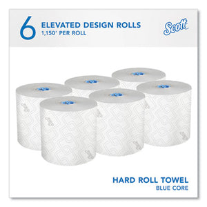 Scott Pro Hard Roll Towels for Scott Pro Dispenser, Blue Core Only, 1-Ply, 1,150 ft , 6/CS (25702)