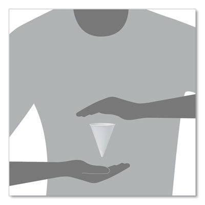 Solo Rolled Rim Paper Cone Cups, 4 oz. - 200ct. 25/CS (4R-2050)