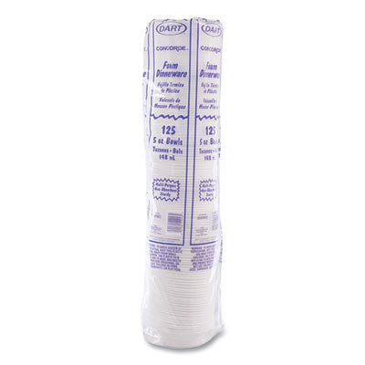 Dart Styrofoam Bowl, 5-6 oz. - 125ct. 8/CS (5BWWC)