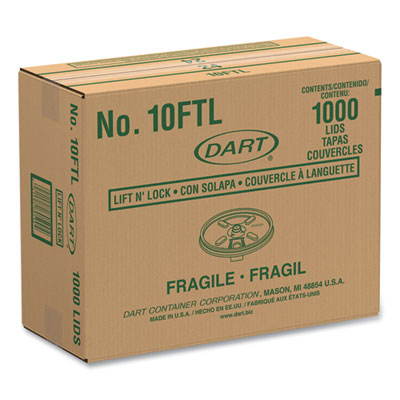 Dart Lid, 10 oz., Lift N' Lock, 100ct. - 10/CS (10FTL)