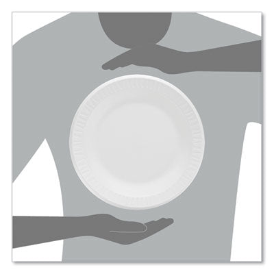 Dart White Styrofoam Plate, 10 1/4", 1 Compartment - 125ct. 4/CS (10PWCR)