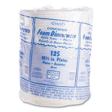 Load image into Gallery viewer, Dart White Styrofoam Plate, 10 1/4", 1 Compartment - 125ct. 4/CS (10PWCR)
