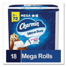 Load image into Gallery viewer, Charmin Ultra Soft Toilet Tissue, Mega Roll, 224 Sheets/Roll - 18/CS (08797)
