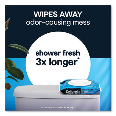 Cottonelle Fresh Care Flushable Cleansing Wipes, 1-Ply, 3.75" x 5.5", White, 42/Pack - 12/CS (44932)