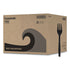 Boardwalk Heavyweight Individually Wrapped Plastic Fork, Black - 1000/CS