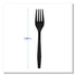 Boardwalk Heavyweight Individually Wrapped Plastic Fork, Black - 1000/CS