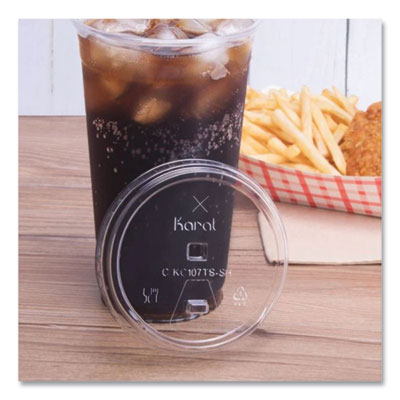 Karat Strawless Sip Lid for 32 oz. PET Cups - 1000/CS (C-KC107TS-SH)