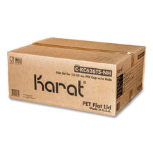 Load image into Gallery viewer, Karat PET Cup Lid, No Hole Flat Lid, fits 12 to 24 oz. Cold Cups - 1000/CS
