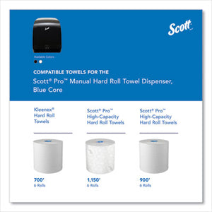 Scott Pro Mod Manual Hard Roll Towel Dispenser, Blue Core, Smoke (34346)