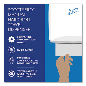 Scott Pro Mod Manual Hard Roll Towel Dispenser, Blue Core, Smoke (34346)