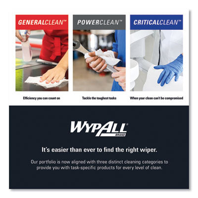 WypAll Power Clean X80 Heavy Duty Cloths, 11.1" x 16.8", Blue - 160/CS (41041)
