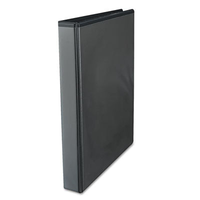 Universal Economy Round Ring View Binder, 3 Rings, 1" Capacity, 11" x 8.5", Black