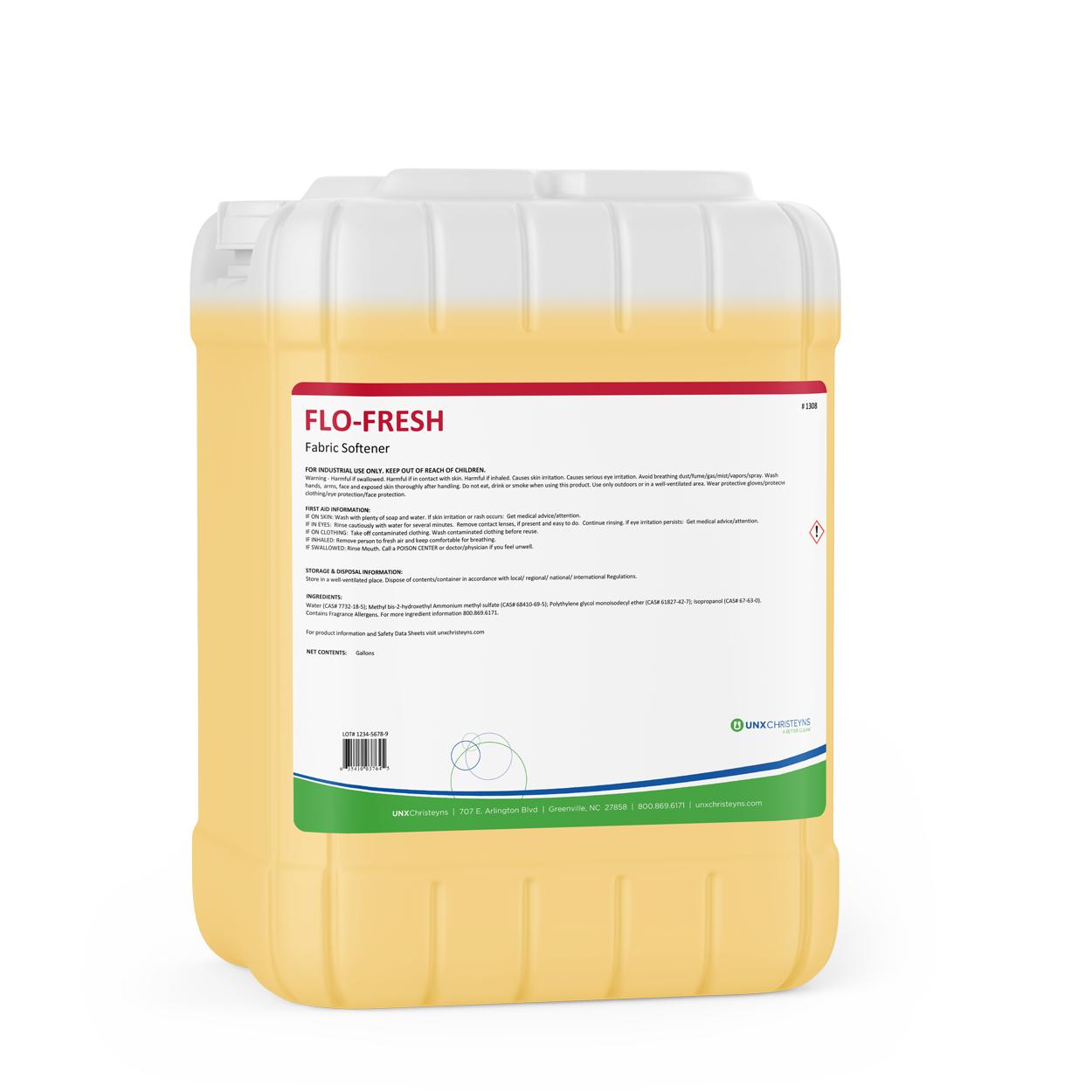 Christeyns Flo-Fresh Economical Fabric Softener, 5 Gallon Pail