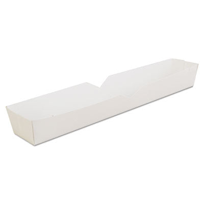Paperboard Hot Dog Tray, 10.25", Footlong, White - 500/CS (0711)
