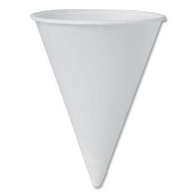 Solo Rolled Rim Paper Cone Cups, 4 oz. - 200ct. 25/CS (4R-2050)
