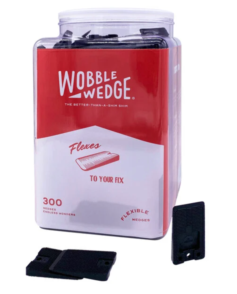 Wobble Wedge Tapered Flexible Soft Vinyl Table Wedge, Black