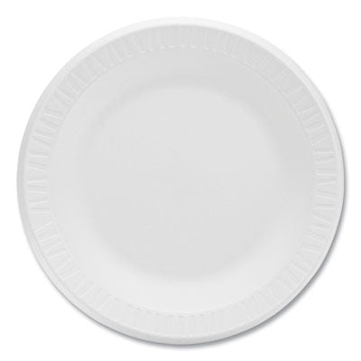 Dart White Styrofoam Plate, 10 1/4", 1 Compartment - 125ct. 4/CS (10PWCR)