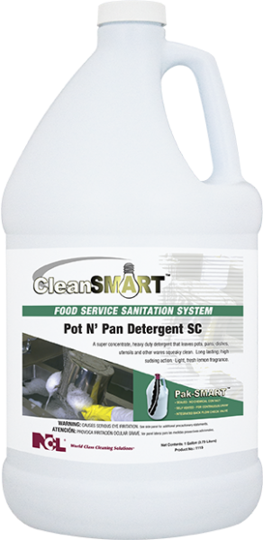 NCL CleanSmart Pot N' Pan Detergent SC - 1 Gallon 4/CS (1115)