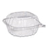 Dart ClearSeal Hinged Lid Plastic Container, Clear, 5.8" x 6" x 3", 125ct. - 4/CS (C57PST1)