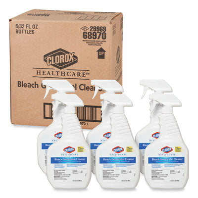 Clorox Healthcare Bleach Germicidal Cleaner, Unscented, 32 oz. Spray Bottle - 6/CS (68970)