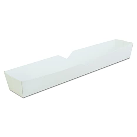 Paperboard Hot Dog Tray, 10.25", Footlong, White - 500/CS (0711)