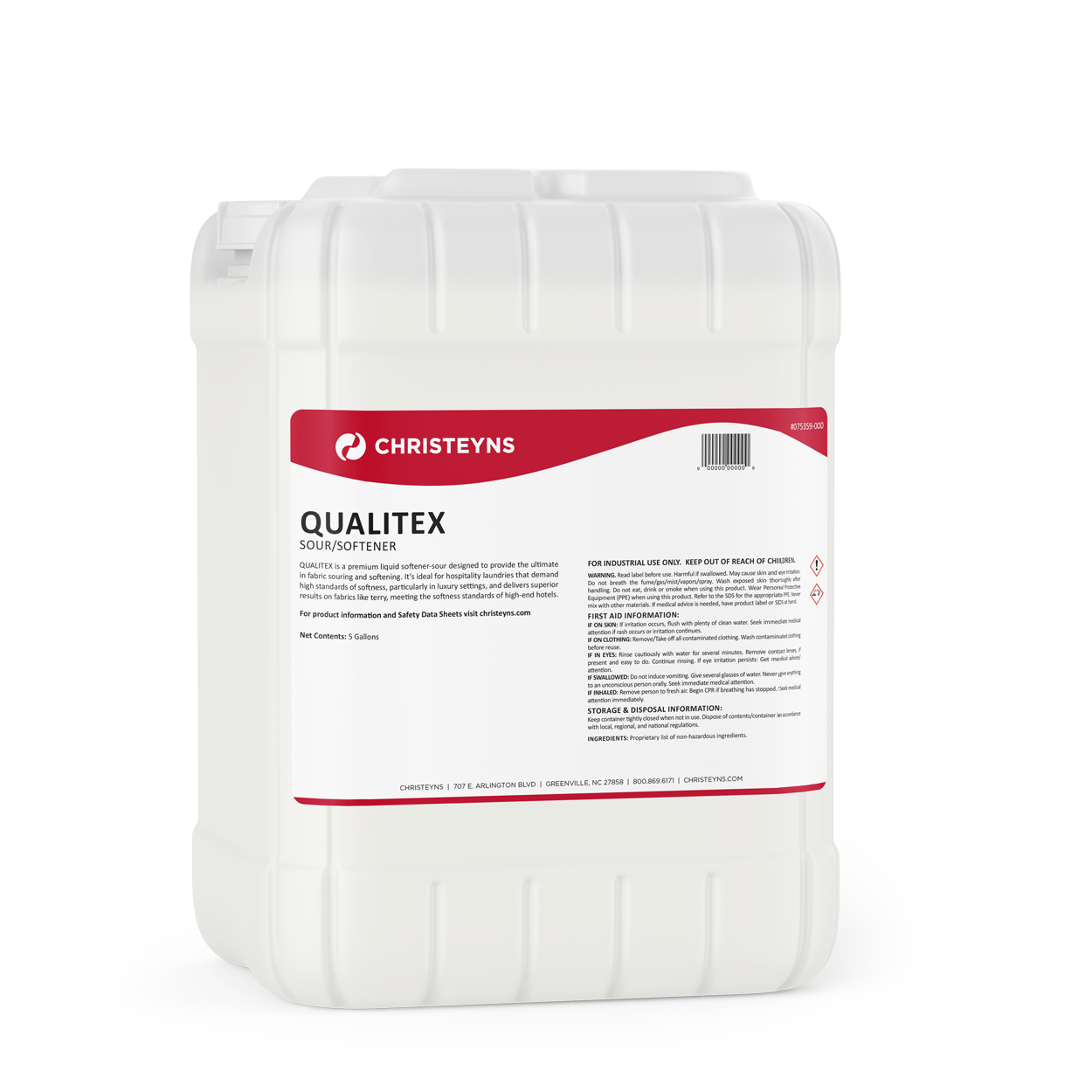 Christeyns Qualitex Liquid Sour / Softener, 5 Gallon Pail
