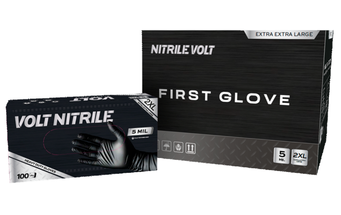 Nitrile Powder Free Glove, Black, 5MIL, Large, 100ct. - 10/CS
