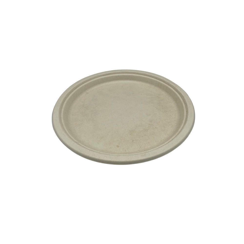 Empress Earth 10" 1-Compartment Natural Bagasse Paper Plate - 125ct. 4/CS (EPL-10-PF)