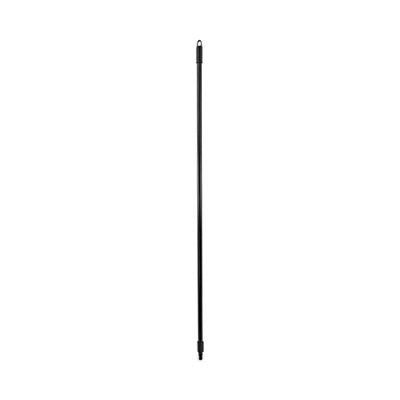 Fiberglass Broom Handle, Nylon Plastic, Threaded End, 1" x 60", Black (BWK636)