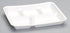 Genpak 5 Compartment Styrofoam Serving Tray, White - 125ct. 4/CS (10500)