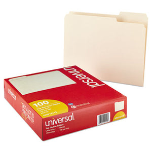 Top Tab File Folders, 1/3-Cut Tabs, Assorted, Letter Size, 0.75" Expansion, Manilla - 100/BX (12113)