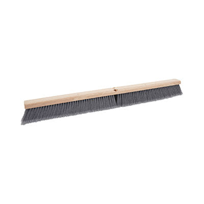 Push Broom, Gray Flagged Poly Bristles, 36" (Handle Sold Separately)