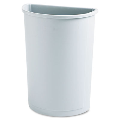 Rubbermaid Commercial Untouchable Half-Round Plastic Receptacle, 21 Gallon, Gray (FG352000GRAY)