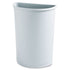 Rubbermaid Commercial Untouchable Half-Round Plastic Receptacle, 21 Gallon, Gray (FG352000GRAY)
