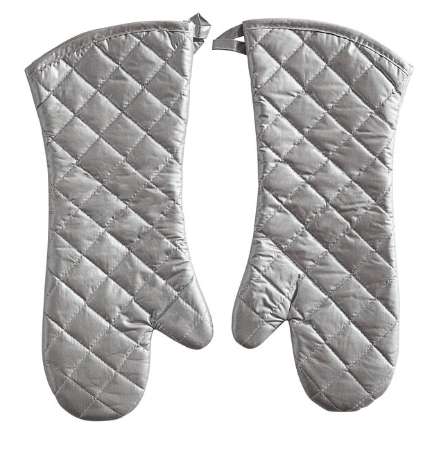 Silicone Coated Oven Mitts, 17"