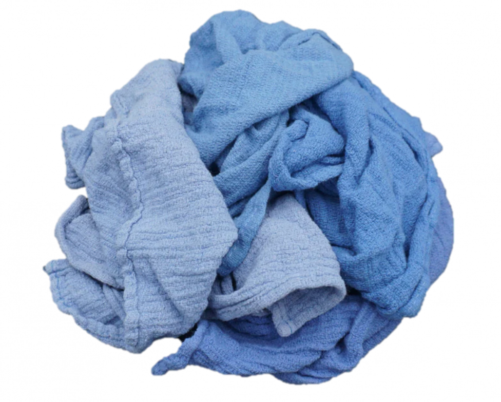 Recycled Blue Huck Towels, 10lb. Box