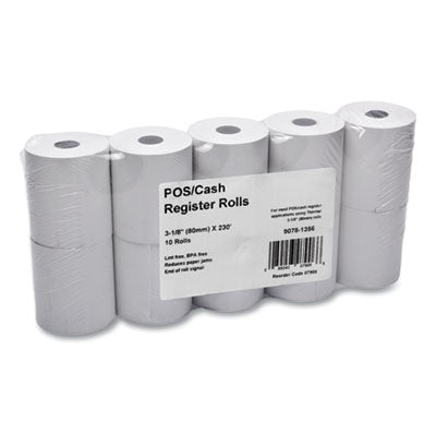 Iconex Direct Thermal Paper Rolls, Receipt / Register Paper, 3.13" x 230', White - 10/Pack (07906)