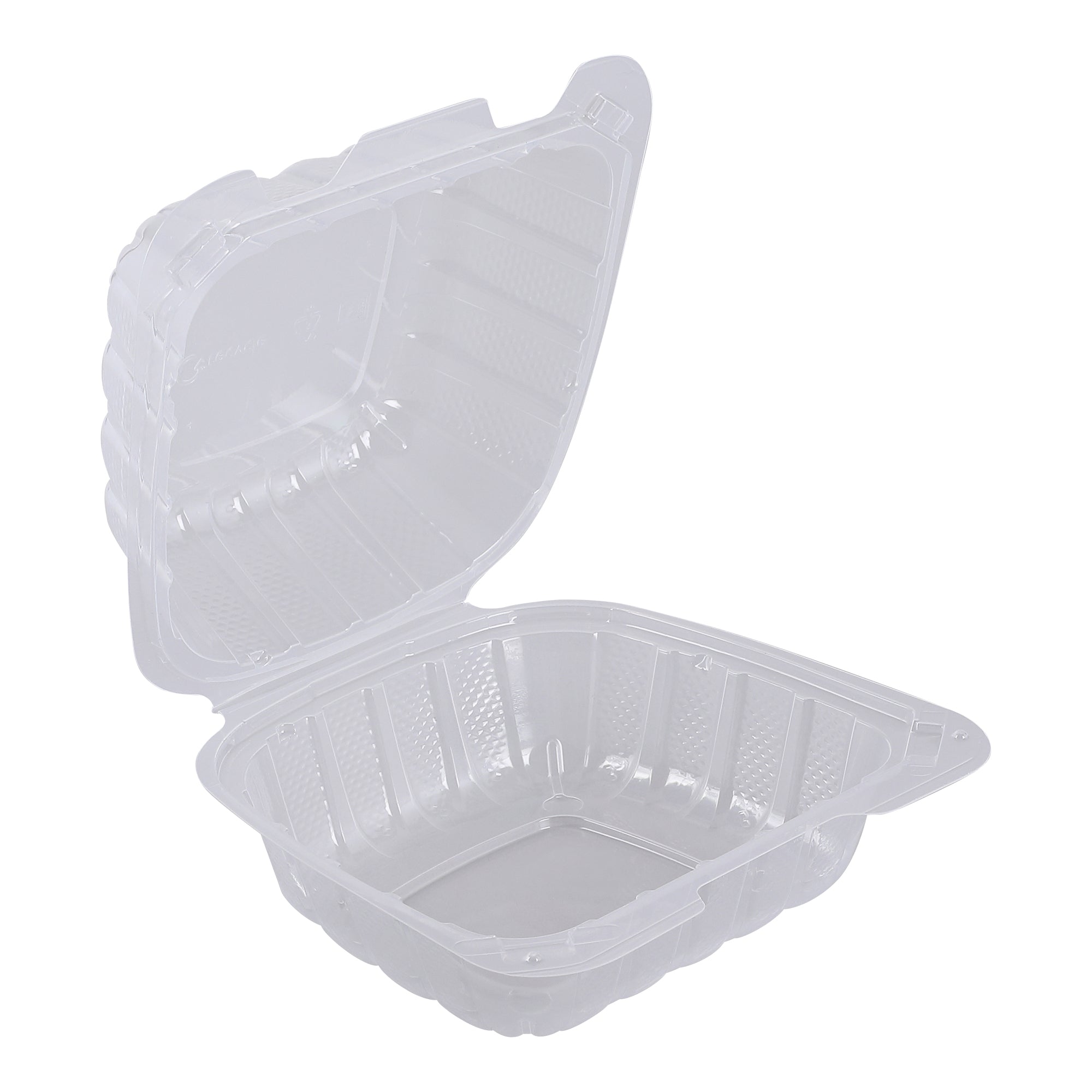 Empress Clear Hinged Container, 6" x 6", 1 Compartment, Vented, 150ct. - 2/CS (ECLPPHL-66)