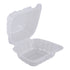 Empress Clear Hinged Container, 6" x 6", 1 Compartment, Vented, 150ct. - 2/CS (ECLPPHL-66)